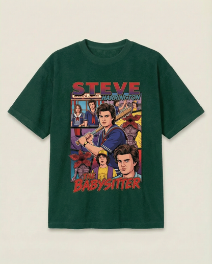 STEVE HARRINGTON: THE BABYSITTER TERRY OVERSIZED TEE