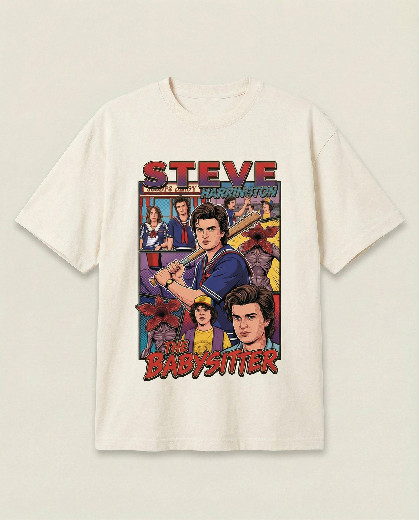 STEVE HARRINGTON: THE BABYSITTER TERRY OVERSIZED TEE
